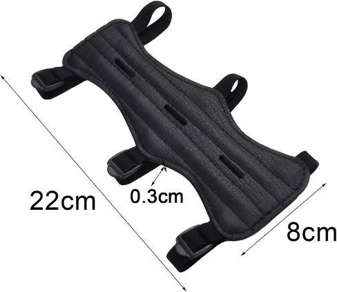 Leather Arm Guard with 3 Adjustable Straps for traditional Bow Hunting Protector for Left and Right Hand Training in Saudi Arabia