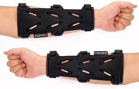 Arm Guard Breathable Double Sided Composite Fabric Forearm Protector Adjustable Elastic Straps Bracer for Left Right Handed Bow Shooters Hunting Target Practice in Kuwait
