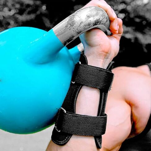Training Wrist Support Forearm Protector Adjustable Double-Strap Kettlebell Wrist Guard Impact Absorption Ergonomic Breathable Mesh Suitable for Strength Training Exercise in Kuwait