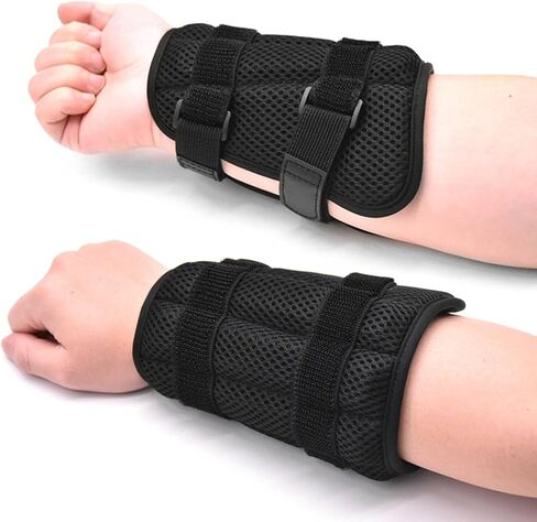 Training Wrist Support Forearm Protector Adjustable Double-Strap Kettlebell Wrist Guard Impact Absorption Ergonomic Breathable Mesh Suitable for Strength Training Exercise in Kuwait