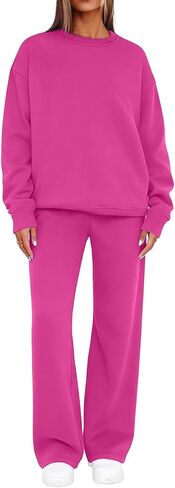 Sweatsuits Women 2 Piece Outfit 2026 Fall Winter Fashion Comfy Casual Crewneck Track Suits Matching Lounge Sets in Kuwait