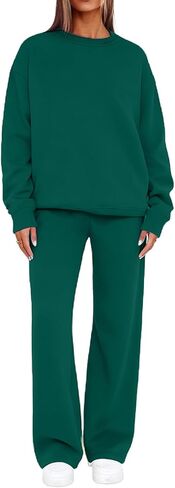 Sweatsuits Women 2 Piece Outfit 2026 Fall Winter Fashion Comfy Casual Crewneck Track Suits Matching Lounge Sets in Kuwait