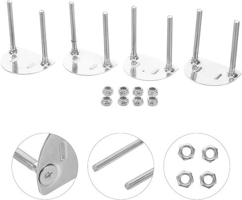 4pcs Roller Skate Base Plates Hardware Accessories Double Row Skate Bracket with Shock Absorption for Roller Repair and Installation Compatible with Drift in Kuwait