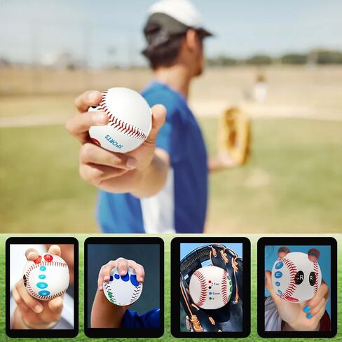 LOOEEL 4 PCS Pitch Practice,Training Baseball Pitching Grip Pitch Practice,Finger Placement Markers Baseball Training Equipment for Teenagers Beginners to Learn Multiple Baseball Grips.-Soft/Hard in Kuwait