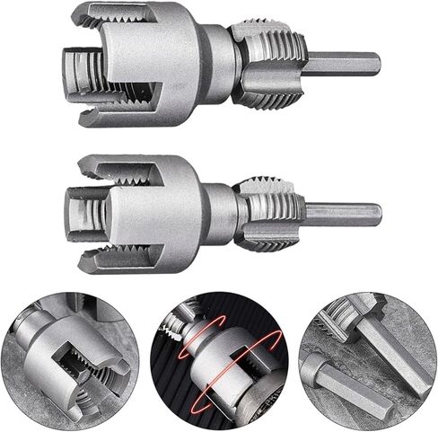 Integrated Internal & External Pipe Threading Tool, 2025 Upgraded Electric Drill Compatible PVC & Plastic Pipe Threader Kit, Water Pipe Internal and External Integrated Threader in Kuwait