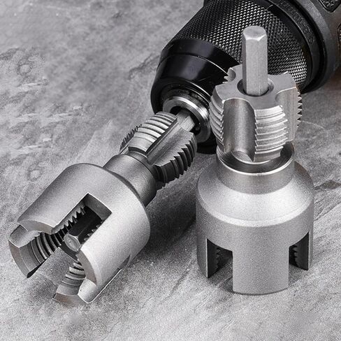 Integrated Internal & External Pipe Threading Tool, 2025 Upgraded Electric Drill Compatible PVC & Plastic Pipe Threader Kit, Water Pipe Internal and External Integrated Threader in Kuwait