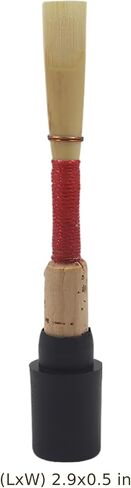 5 Pcs Oboe Reeds for Students and Performers, Handcrafted Natural Reed, Medium Soft Strength, Red Line Wrap, 2.9 in / 73.8 mm Length, Individually Packaged, Easy to Play Full Range Coverage in Kuwait