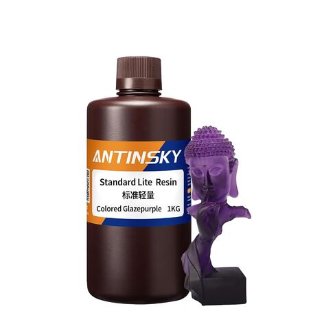 طابعة Antinsky Standard Lite الراتنج ثلاثية الأبعاد راتنج المعالجة بالأشعة فوق البنفسجية 405 نانومتر فوتوبوليمر لشاشات الكريستال السائل/DLP نشاط عالي، دقة عالية، انكماش منخفض، معالجة سريعة، ثبات رائع، رائحة منخفضة، طلاء أرجواني 1 كجم in Kuwait