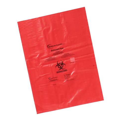 Heathrow Scientific HS10322 Biohazard Disposable Bag, 19" x 23", Red in Kuwait