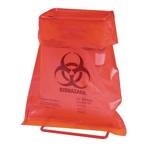 Heathrow Scientific HS10322 Biohazard Disposable Bag, 19" x 23", Red in Kuwait