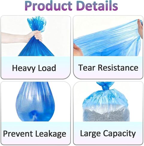Refill Bags Compatible with Genie, Munchkin, Angelcare Diaper Pails, Odor Block Disposable Diaper Disposal Liners, Leak-Proof Nursery Trash Bags for Baby Diapers (24) in Kuwait