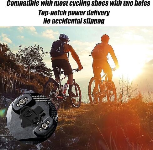 2pcs Bike Cleats, Indoor Cycling Spinning & Mountain Bike Cleats with Scratch Protectors Washers Screws & Hex Wrenches Compatible with Shimano SPD SM-SH51 and Look X-Track Pedals in Kuwait