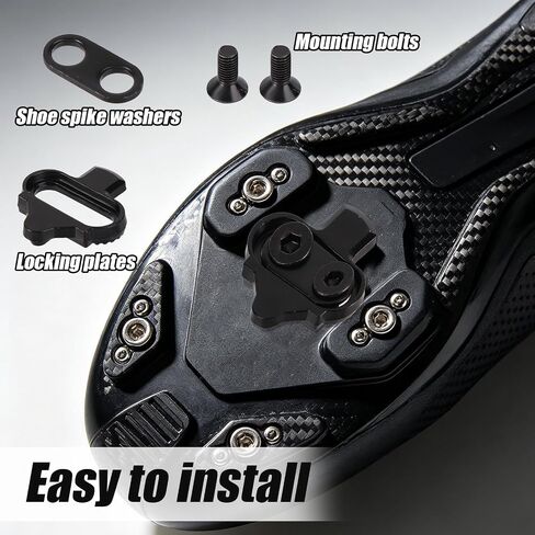 2pcs Bike Cleats, Indoor Cycling Spinning & Mountain Bike Cleats with Scratch Protectors Washers Screws & Hex Wrenches Compatible with Shimano SPD SM-SH51 and Look X-Track Pedals in Kuwait