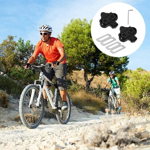 2pcs Bike Cleats, Indoor Cycling Spinning & Mountain Bike Cleats with Scratch Protectors Washers Screws & Hex Wrenches Compatible with Shimano SPD SM-SH51 and Look X-Track Pedals in Kuwait