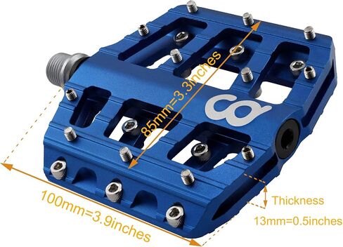 CyclingDeal BMX/MTB Pedals Blue and Classic Grips - Bundle in Kuwait
