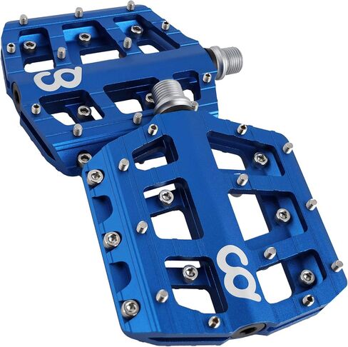 CyclingDeal BMX/MTB Pedals Blue and Classic Grips - Bundle in Kuwait