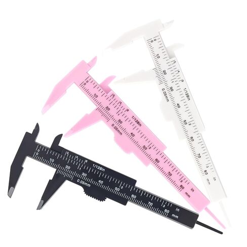 Eyebrow Measuring Ruler Set, Brow Mapping Tool with Mini Vernier Caliper Double Scale Plastic Sliding Gauge for Microblading Eyebrow Tattoo Brow Artists in Kuwait