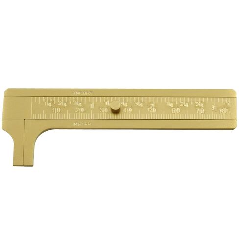 2 Pcs Millimeter Ruler, Brass Pocket Vernier Caliper, Mini Measuring Tool for Jewelry, Beads, Rings, Wire - 80mm / 3.15 Inch in Kuwait