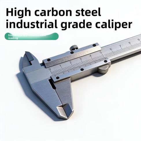 1pc High Carbon Steel Vernier Caliper 150mm Industrial Grade Mechanical Measuring Ruler No Electricity for DIY Machinist in Kuwait