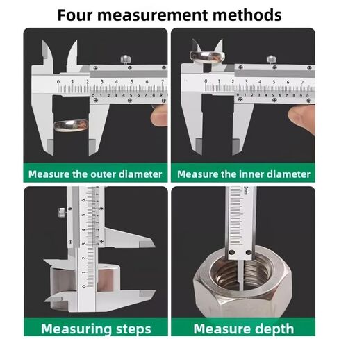 1pc High Carbon Steel Vernier Caliper 150mm Industrial Grade Mechanical Measuring Ruler No Electricity for DIY Machinist in Kuwait