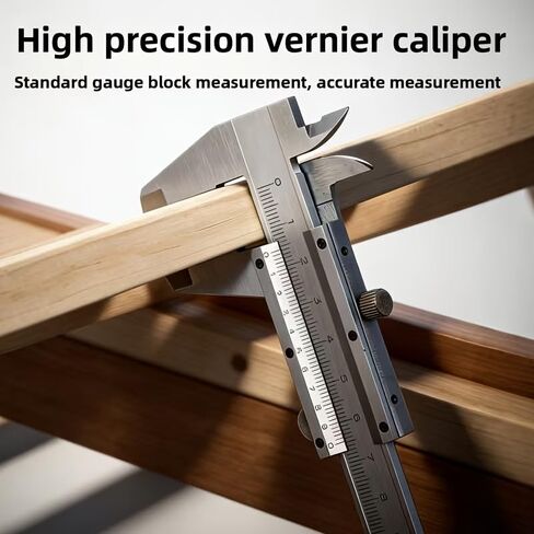 1pc High Carbon Steel Vernier Caliper 150mm Industrial Grade Mechanical Measuring Ruler No Electricity for DIY Machinist in Kuwait