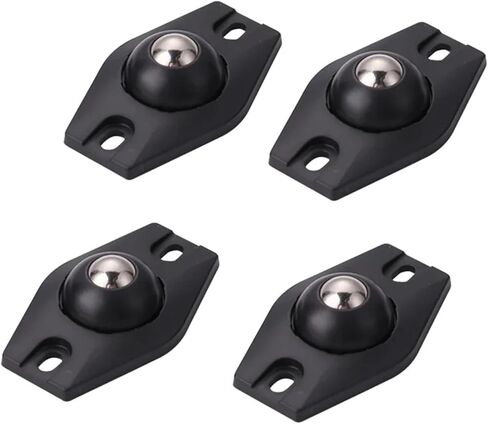 4Pcs Self-Adhesive Furniture Universal Pulley Rotating Wheels 4 Beads Ball(1 Beads Black 4pcs) in Kuwait