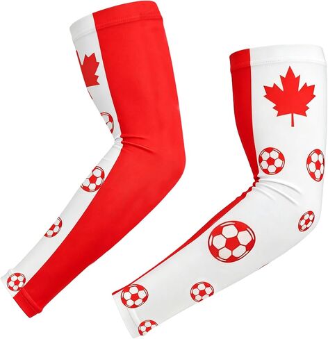 Hying Countries Soccer Arm Sleeves for Men Women, Sun Protection Arm Sleeves Compression Sleeves for World Cup Decorations in Kuwait
