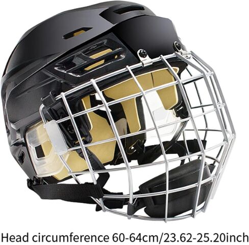 Ice Hockey Helmet with Cage Breathable Headgear Sturdy Ice Skate Helmet in Kuwait