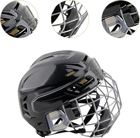 Ice Hockey Helmet with Cage Breathable Headgear Sturdy Ice Skate Helmet in Kuwait