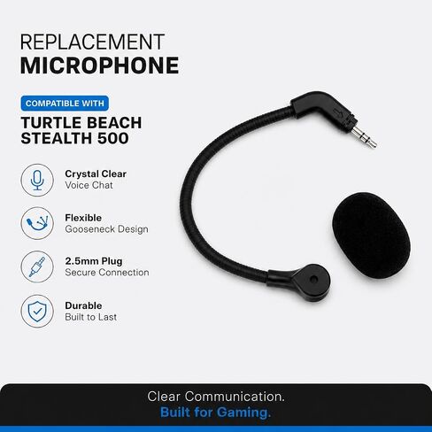 Replacement Game Mic Compatible with Turtle Beach Stealth 500 Wireless Gaming Headsets， 2.5mm Jack Noise Cancelling Microphone for Xbox One Stealth 400 420x 450 500p 520 Recon 50x 50p 50 60p in Saudi Arabia