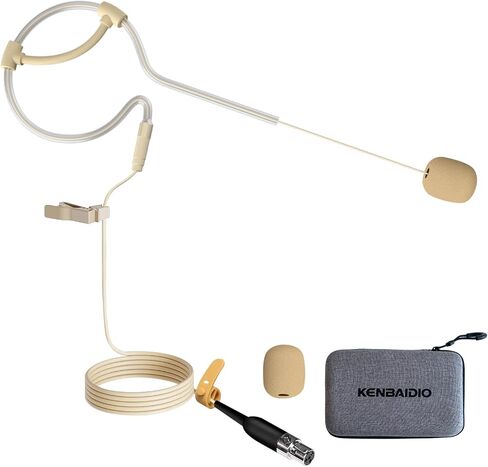 Earset Headworn Microphone, Professional Hands Free Single Earhook Omnidirectional Headset Head Condenser Mic for Audio Technica Wireless System Bodypack Transmitter, Hirose 4 Pin Plug in Saudi Arabia