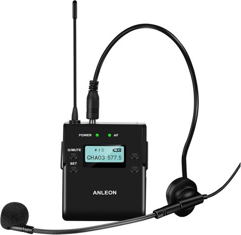 ANLEON MTG-400 Wireless Tour Guide Language Interpretation System Crystal Clear Audio Wireless Lavalier Lapel Microphone System (1 Transmitter -1 Receiver) in Saudi Arabia