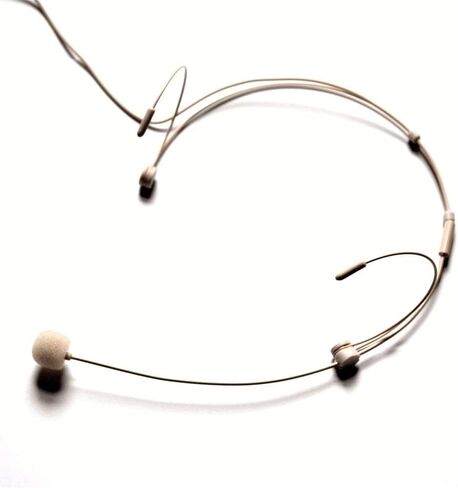 Replacement Headset Headworn Microphone for Audio-Technica Wireless System Body-Pack Transmitter, Condenser, Omnidirectional, 4-Pin Hirose (HRS) Female Connector, Beige in Saudi Arabia