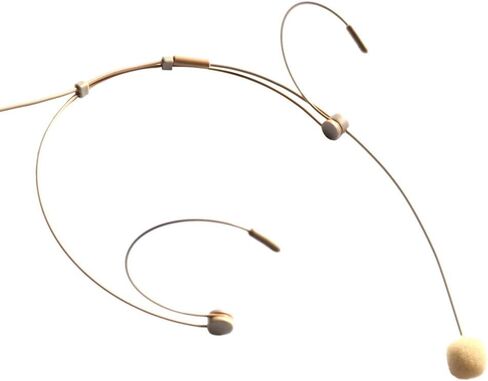 Replacement Headset Headworn Microphone for Audio-Technica Wireless System Body-Pack Transmitter, Condenser, Omnidirectional, 4-Pin Hirose (HRS) Female Connector, Beige in Saudi Arabia