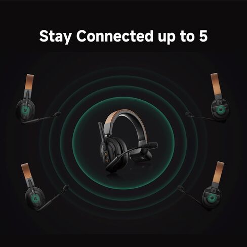 Accsoon Como SE Wireless Headset Intercom System 5-Person Full Duplex 1312ft Team Communication Group Talk, 30+Hour Battery Life in Saudi Arabia