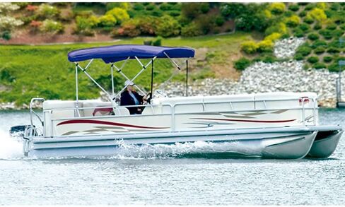 Carver Covers 510A04; 4 Bow 91 In-96 In Pacific Blue (Canvas and Boot Only)-Bimini Top Made by Carver Covers in Saudi Arabia