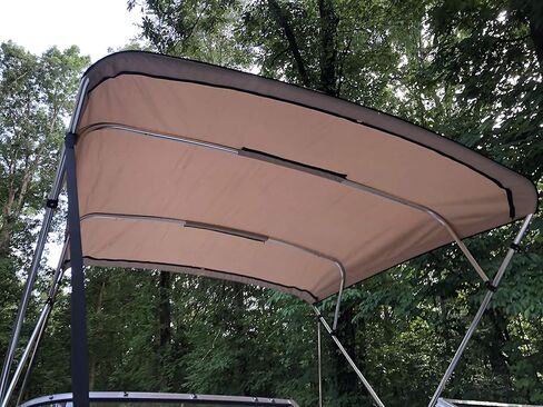 Cypress Rowe Outfitters Replacement Bimini Top Canvas with Boot, Beige, 10' Long x 8'Wide, 16oz, 4 Bow, fits 91-96" Wide in Saudi Arabia