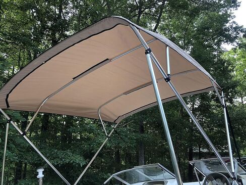 Cypress Rowe Outfitters Replacement Bimini Top Canvas with Boot, Beige, 10' Long x 8'Wide, 16oz, 4 Bow, fits 91-96" Wide in Saudi Arabia