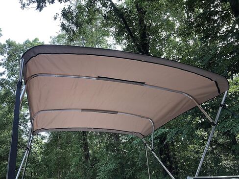 Cypress Rowe Outfitters Replacement Bimini Top Canvas with Boot, Beige, 10' Long x 8'Wide, 16oz, 4 Bow, fits 91-96" Wide in Saudi Arabia