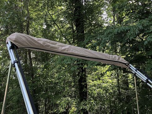Cypress Rowe Outfitters Replacement Bimini Top Canvas with Boot, Beige, 10' Long x 8'Wide, 16oz, 4 Bow, fits 91-96" Wide in Saudi Arabia