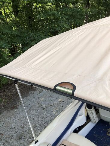 Cypress Rowe Outfitters Replacement Bimini Top Canvas with Boot, Beige, 10' Long x 8'Wide, 16oz, 4 Bow, fits 91-96" Wide in Saudi Arabia