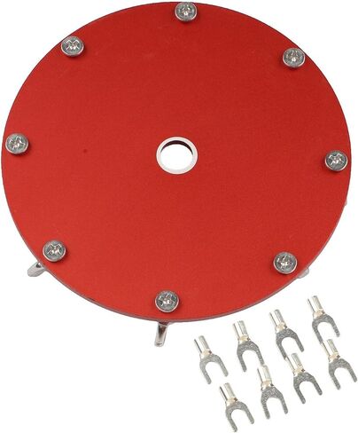 Grounding Plate for PAC 12 for JPC 12 Portable Shortwave Antenna Ground Plate with 10 Fork 2.4mm Terminal Blocks Aluminum Base Plate, for Outdoor Ham Radio and Field Signal Testing in Saudi Arabia