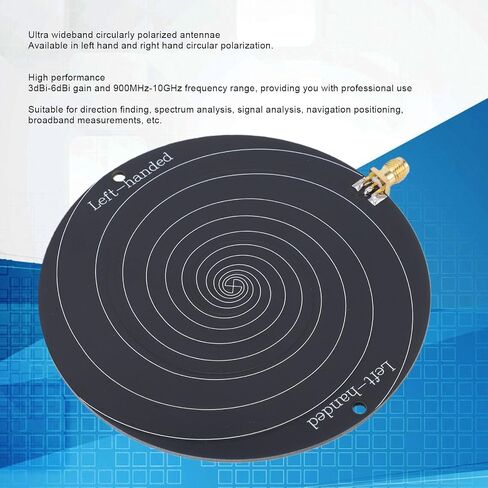 Zopsc Circularly Polarized Antennae UWB Surveyor Antenna Wideband Equiangular Spiral Antenna 0.51-10GHz LHCP RHCP 3-6dBi Gain with SMA Female for Direction Finding Spectrum Analys in Saudi Arabia