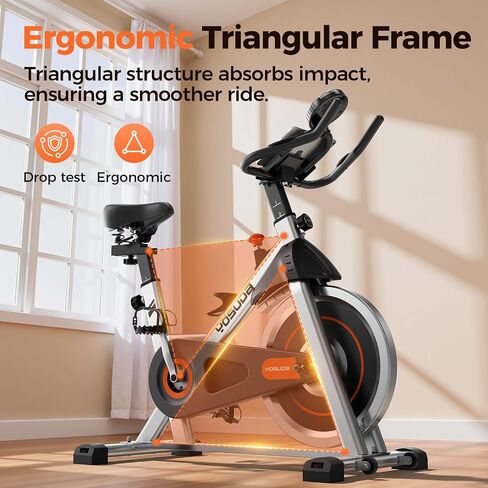 YOSUDA PRO Magnetic Exercise Exercise Bike for Home, Stationary Indoor Cycling Bike with Exclusive App, 300 LB Weight Capacity, Quiet Magnetic Resistance, Spin Bike for Weight Loss & Cardio Training in Saudi Arabia