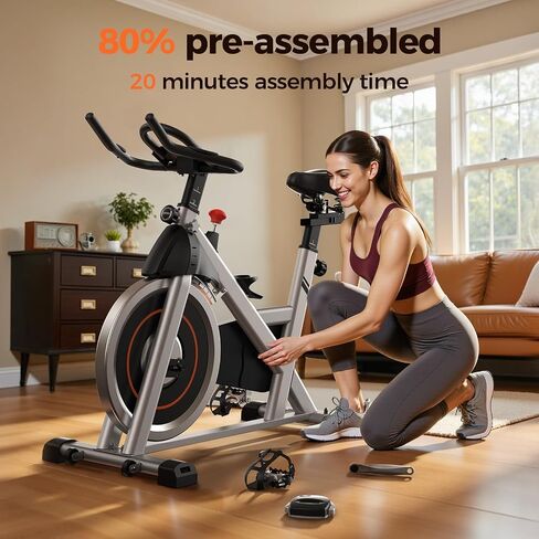 YOSUDA PRO Magnetic Exercise Exercise Bike for Home, Stationary Indoor Cycling Bike with Exclusive App, 300 LB Weight Capacity, Quiet Magnetic Resistance, Spin Bike for Weight Loss & Cardio Training in Saudi Arabia