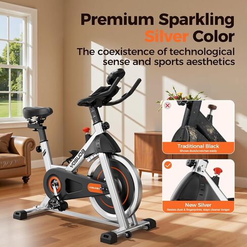YOSUDA PRO Magnetic Exercise Exercise Bike for Home, Stationary Indoor Cycling Bike with Exclusive App, 300 LB Weight Capacity, Quiet Magnetic Resistance, Spin Bike for Weight Loss & Cardio Training in Saudi Arabia