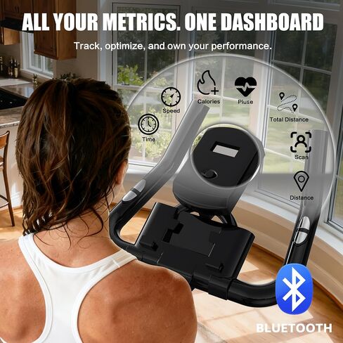 Exercise Bike Indoor Stationary Bike with Bluetooth Cycling Bicycle for Home Gym 300 lbs Weight Capacity Adjustable Seat/Handlebar for Office Cardio Workout in Kuwait