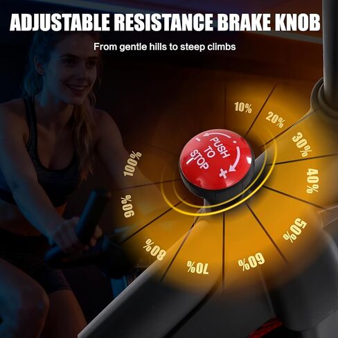 Exercise Bike Indoor Stationary Bike with Bluetooth Cycling Bicycle for Home Gym 300 lbs Weight Capacity Adjustable Seat/Handlebar for Office Cardio Workout in Kuwait
