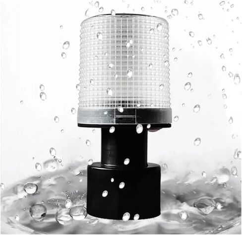 1 قطعة تعمل بالطاقة الشمسية LED تحذير ضوء البناء عقبة المرور ستروب ضوء برج إشارة الصيد قارب انفجار مصباح (أحمر) in Kuwait