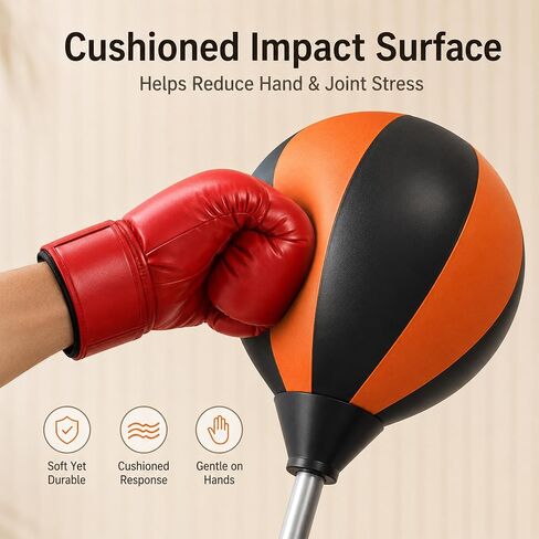 Boxing Reflex Bag with Stand, Adjustable Height Speed Reflex Punching Bag Boxing Reaction Ball for Home Gym Adults & Teens in Kuwait